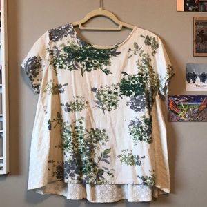 Lace back forest-y shirt